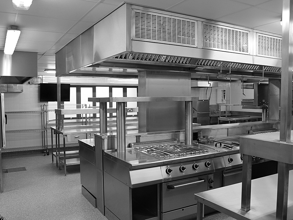 Kitchen facilities at Telford College