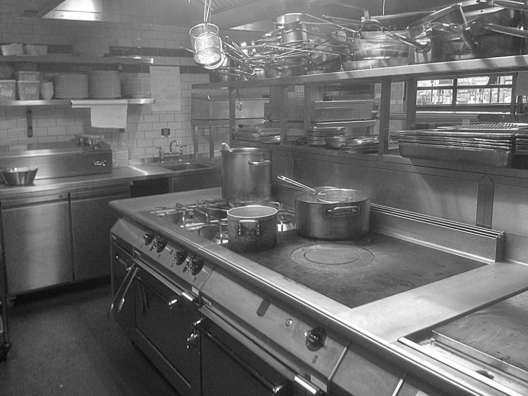 Commercial kitchen at Graze, Bristol