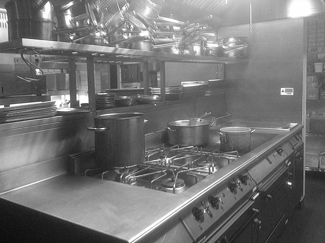 Commercial kitchen at Graze, Bristol