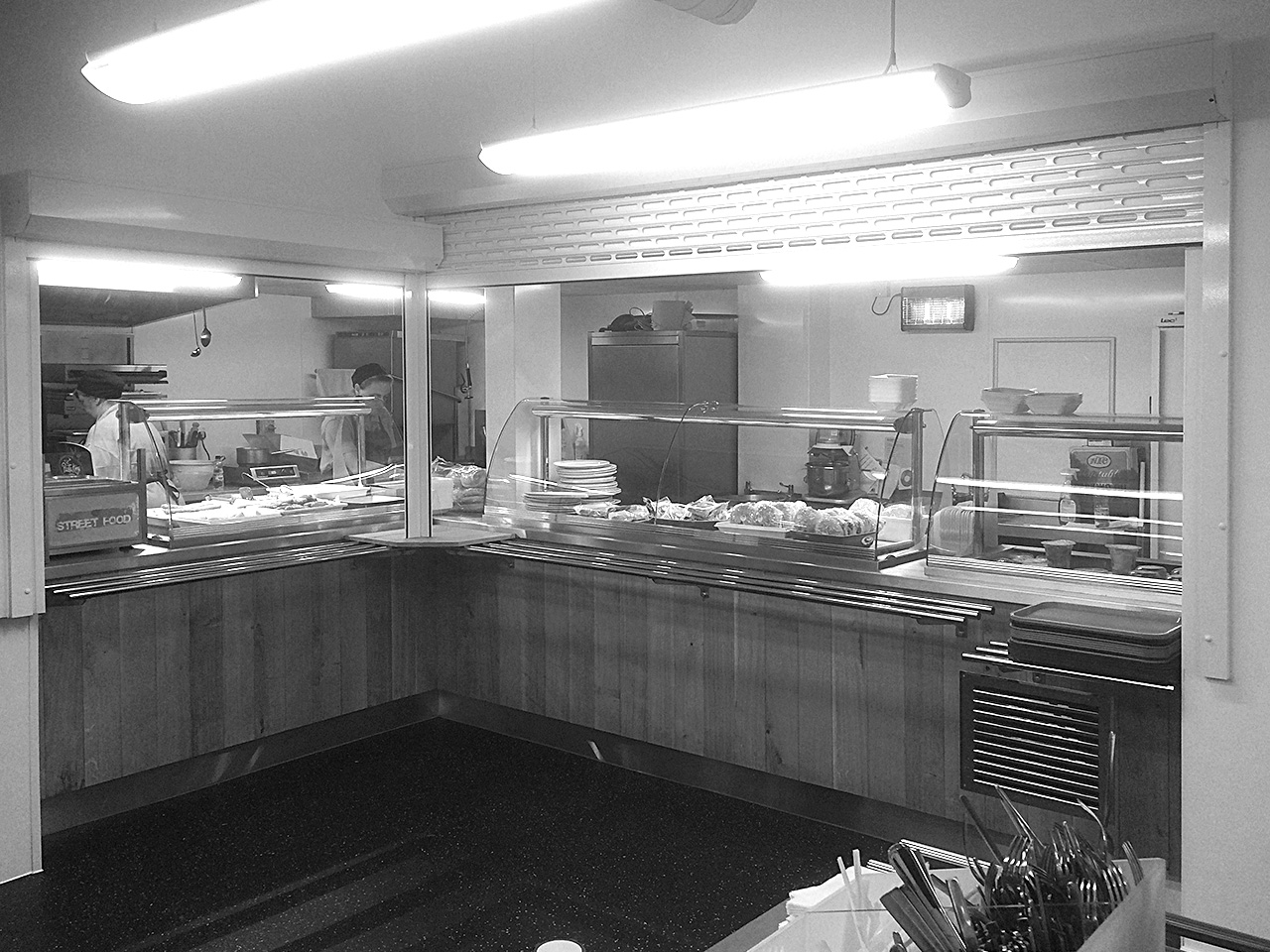 The counter in the refectory at Shrewsbury College