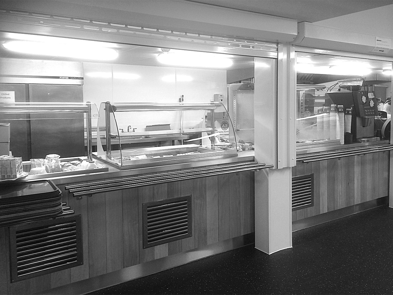 The counter in the refectory at Shrewsbury College
