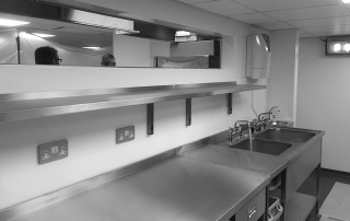 Commercial kitchen at Kilnbridge, London